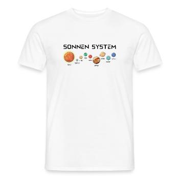 Sonnensystem - Planeten in Reihe - Männer T-Shirt - Weiß - Vorne - AI Model Male 178 dark (178cm)