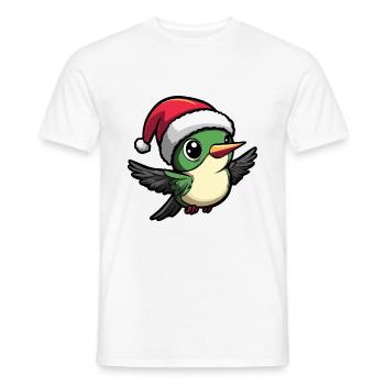 Hummingbird Bird Christmas Christmas - Men's T-Shirt - white - Front - AI Model Male 178 dark (178cm)