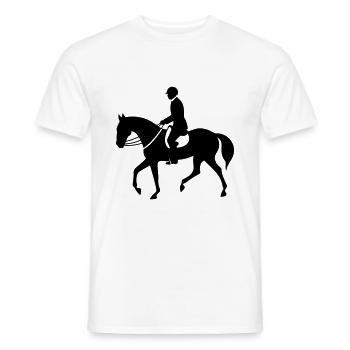 Reiten Pferd Mann Symbol - Männer T-Shirt - Weiß - Vorne - AI Model Male 178 dark (178cm)