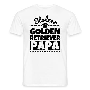 Golden Retriever lustig Herrchen Hund - Männer T-Shirt - Weiß - Vorne - AI Model Male 178 dark (178cm)