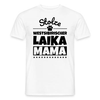Stolze Westsibirischer Laika Mama - Männer T-Shirt - Weiß - Vorne - AI Model Male 178 dark (178cm)