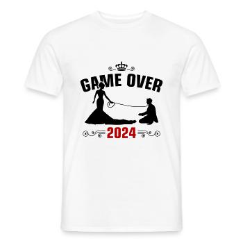 Game Over 2024 Hochzeit - Männer T-Shirt - Weiß - Vorne - AI Model Male 178 dark (178cm)