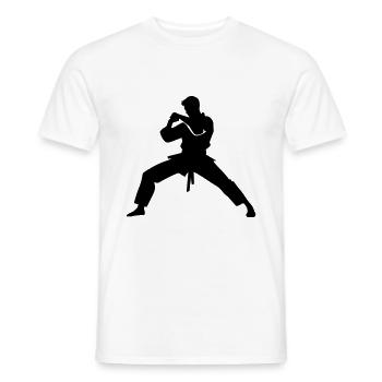 Karate Man Icon - Men's T-Shirt - white - Front - AI Model Male 178 dark (178cm)