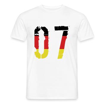 Maillot 7 numéros Allemagne - T-shirt homme - blanc - Devant - AI Model Male 178 dark (178cm)
