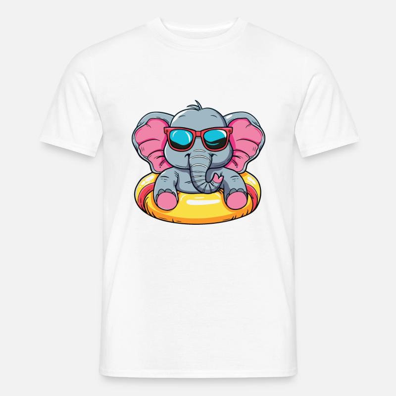 Elephant Summer Comic - Men’s T-shirt - white