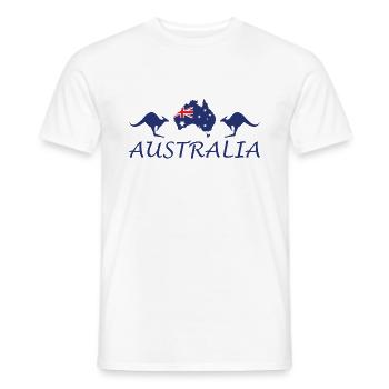 Australia - Men's T-Shirt - white - Front - AI Model Male 178 dark (178cm)