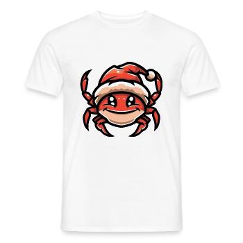 Crabe Crabe Noël - T-shirt homme - blanc - Devant - AI Model Male 178 dark (178cm)