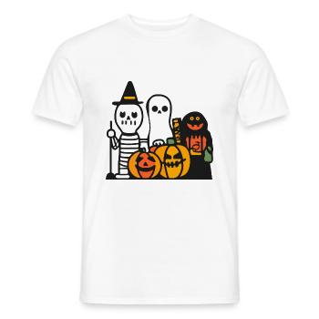 Équipe de la fête comique d’Halloween - T-shirt homme - blanc - Devant - AI Model Male 178 dark (178cm)