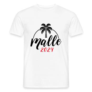 Malle 2024 - Männer T-Shirt - Weiß - Vorne - AI Model Male 178 dark (178cm)