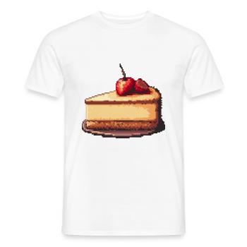Cheesecake Pixel - T-shirt homme - blanc - Devant - AI Model Male 178 dark (178cm)