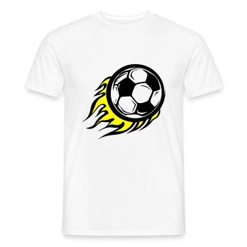 Fussball Symbol Feuer - Männer T-Shirt - Weiß - Vorne - AI Model Male 178 dark (178cm)