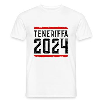Tenerife 2024 - Men's T-Shirt - white - Front - AI Model Male 178 dark (178cm)