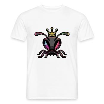 Couronne de bande dessinée de fourmi - T-shirt homme - blanc - Devant - AI Model Male 178 dark (178cm)