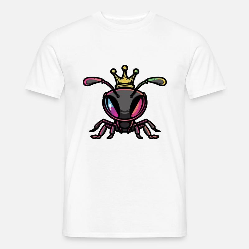 Ameise Comic Krone - Männer T-Shirt - Weiß