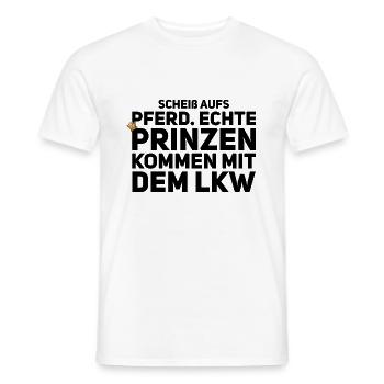 Prinz auf’m Laster – Truck statt Pferd - Männer T-Shirt - Weiß - Vorne - AI Model Male 178 dark (178cm)
