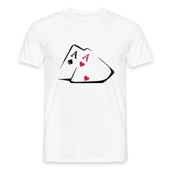 Pocket Asse - Männer T-Shirt - Weiß - Vorne - AI Model Male 178 dark (178cm)