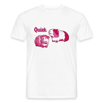 quiek,guinea pig,pink,pink - Men's T-Shirt - white - Front - AI Model Male 178 dark (178cm)