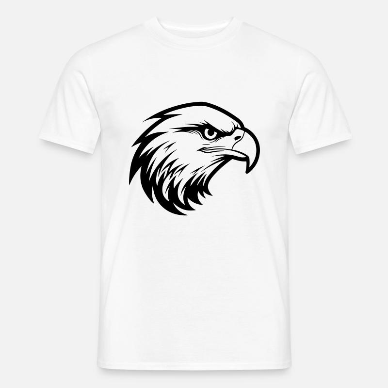 Adler Kopf - Männer T-Shirt - Weiß
