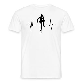 Aérobic Heartbeat EKG Fitness Gym cadeau - T-shirt homme - blanc - Devant - AI Model Male 178 dark (178cm)