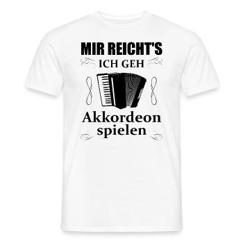 Akkordeon Akkordeonspieler Spruch Geschenk - Männer T-Shirt - Weiß - Vorne - AI Model Male 178 dark (178cm)