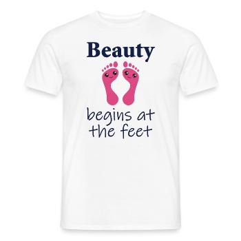 Foot care pedicure podiatrist nail salon gift - Men's T-Shirt - white - Front - AI Model Male 178 dark (178cm)
