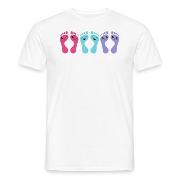 Foot Care Chiropody Funny Feet Gift - Men's T-Shirt - white - Front - AI Model Male 178 dark (178cm)