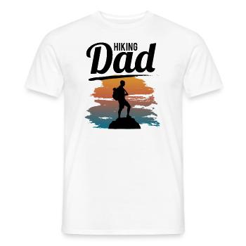 Wanderer Bergsteiger Outdoor Papa Vater Geschenk - Männer T-Shirt - Weiß - Vorne - AI Model Male 178 dark (178cm)