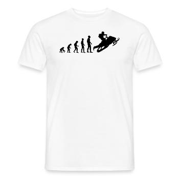 Motorschlitten Schneemobil Evolution Geschenk - Männer T-Shirt - Weiß - Vorne - AI Model Male 178 dark (178cm)