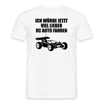 Modellauto RC Auto Car Modellbau Spruch Geschenk - Männer T-Shirt - Weiß - Vorne - AI Model Male 178 dark (178cm)