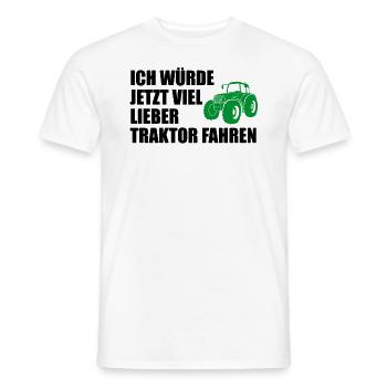 Traktor Trecker Bauer Landwirtschaft Geschenk - Männer T-Shirt - Weiß - Vorne - AI Model Male 178 dark (178cm)
