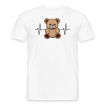 Cuddly Teddy Bear Teddy Plush Bear Gift - Men's T-Shirt - white - Front - AI Model Male 178 dark (178cm)