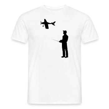 Modèle d’avion RC Volant Rétro Vintage Cadeau - T-shirt homme - blanc - Devant - AI Model Male 178 dark (178cm)