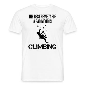 Grimpeur Drôle de dicton mur d’escalade salle d’escalade - T-shirt homme - blanc - Devant - AI Model Male 178 dark (178cm)