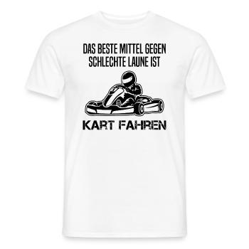Kart Gokart Kartsport Kartfahrer Spruch Geschenk - Männer T-Shirt - Weiß - Vorne - AI Model Male 178 dark (178cm)