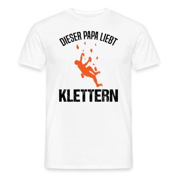 Kletterer Papa Spruch Kletterwand Geschenk - Männer T-Shirt - Weiß - Vorne - AI Model Male 178 dark (178cm)