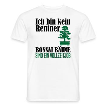 Rentner Ruhestand Bonsai Baum Spruch Geschenk - Männer T-Shirt - Weiß - Vorne - AI Model Male 178 dark (178cm)