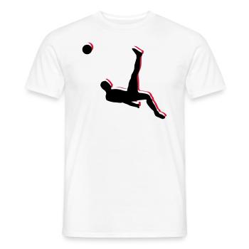 Soccer Overhead Kick Sports - Men's T-Shirt - white - Front - AI Model Male 178 dark (178cm)