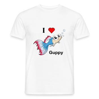 Guppy Fisch Aquarium Aquaristik - Männer T-Shirt - Weiß - Vorne - AI Model Male 178 dark (178cm)