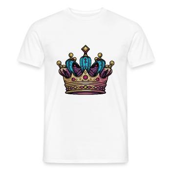 Krone Symbol - Männer T-Shirt - Weiß - Vorne - AI Model Male 178 dark (178cm)
