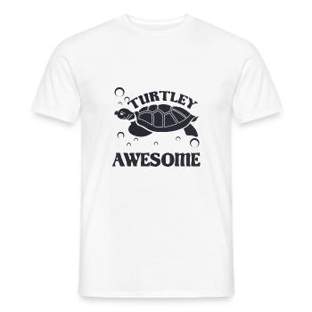 Mignon Turtley Awesome Turtle Lover Idée cadeau - T-shirt homme - blanc - Devant - AI Model Male 178 dark (178cm)