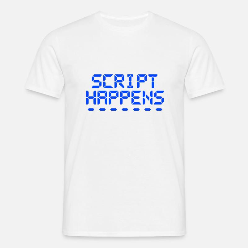 Computer Programming Script Happens Programmer - Men's T-Shirt - white