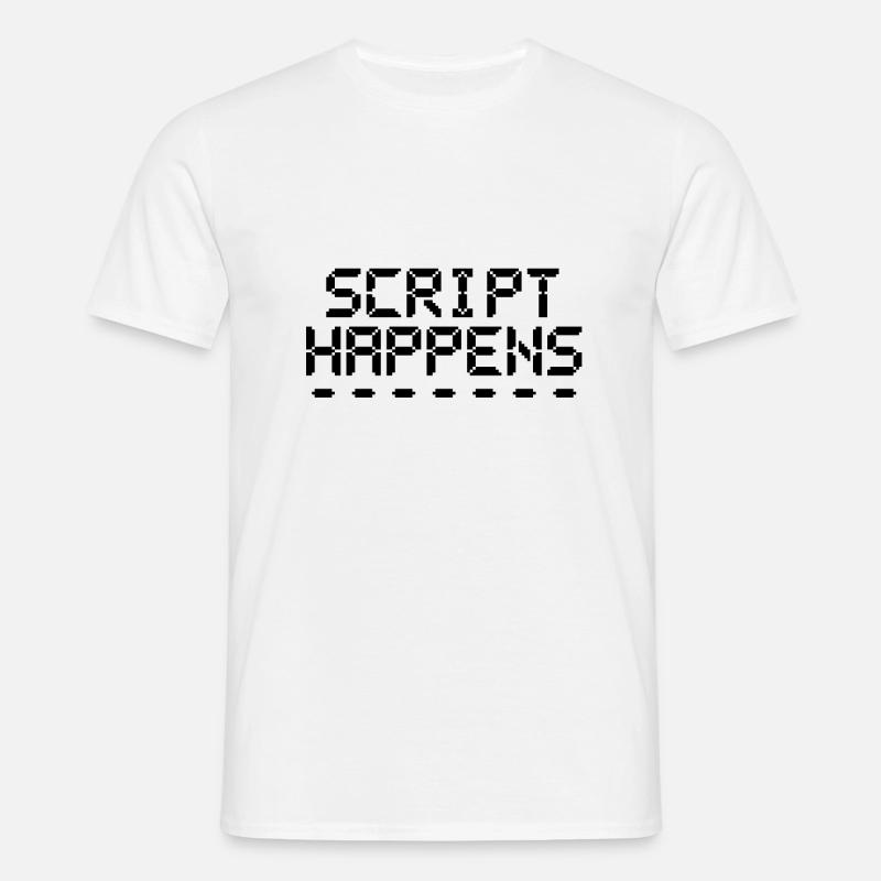Computerprogrammierskript passiert Programmierer - Männer T-Shirt - Weiß
