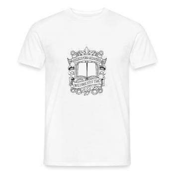 Scrapbooking Erinnerungen eine Seite nach der anderen bewahren - Männer T-Shirt - Weiß - Vorne - AI Model Male 178 dark (178cm)