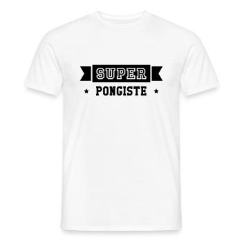 Tennis de table / Pongiste / Ping-pong / Ping pong - T-shirt homme - blanc - Devant - AI Model Male 178 dark (178cm)