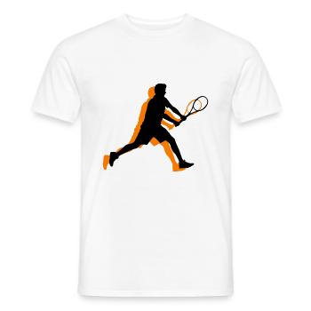 Tennis Spieler Symbol - Männer T-Shirt - Weiß - Vorne - AI Model Male 178 dark (178cm)
