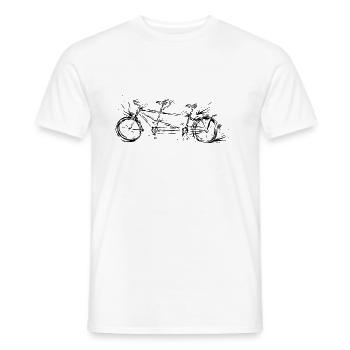 Tandem Bike - Men's T-Shirt - white - Front - AI Model Male 178 dark (178cm)