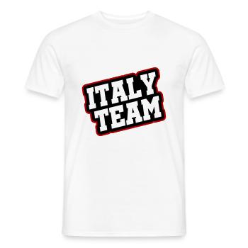 Italy Team - Men's T-Shirt - white - Front - AI Model Male 178 dark (178cm)