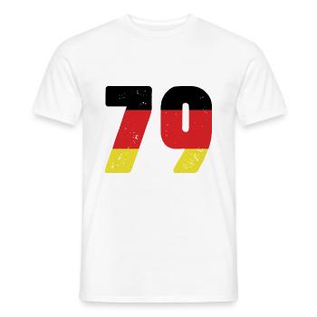 79 Numéro Jersey Allemagne - T-shirt homme - blanc - Devant - AI Model Male 178 dark (178cm)