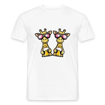 Giraffe Ski Team Bier - Männer T-Shirt - Weiß - Vorne - AI Model Male 178 dark (178cm)