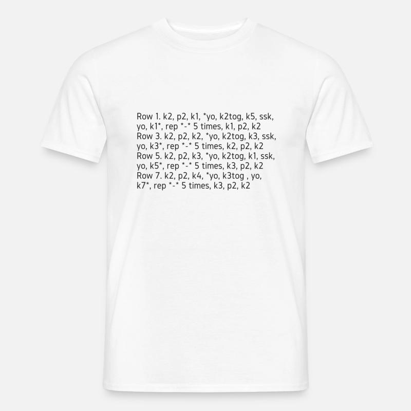 Knit-Talk, dunkel - Männer T-Shirt - Weiß